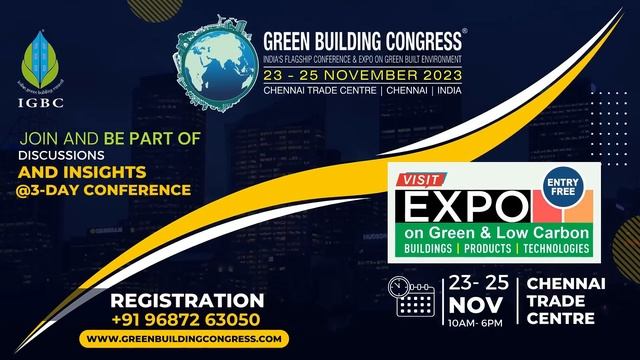 ?✨ Join Us at Green Building Congress 2023! ✨? #igbc #CII #greenbuildingcongress #GBC2023 смотреть онлайн