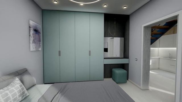 Двухэтажный дом в скандинавском стиле. 105 кв.м. Планировка. Дизайн. Виртуальная прогулка по дому смотреть онлайн