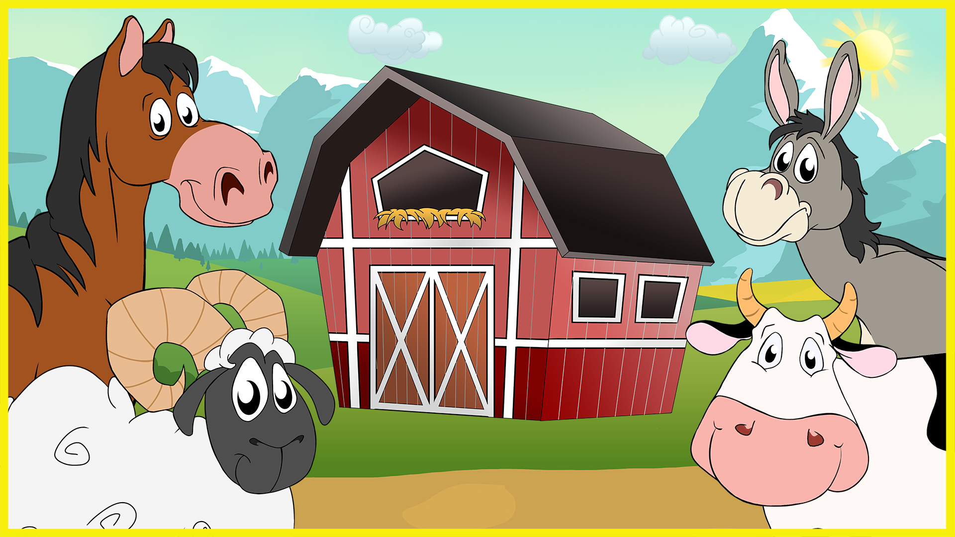 ЖИВОТНЫЕ ФЕРМЫ! Учим животных фермы! Какие звуки издают домашние животные. смотреть онлайн