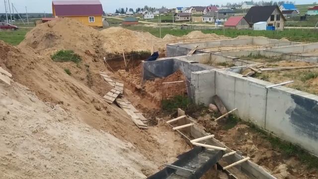 Бетонная подушка для ленточного фундамента смотреть онлайн