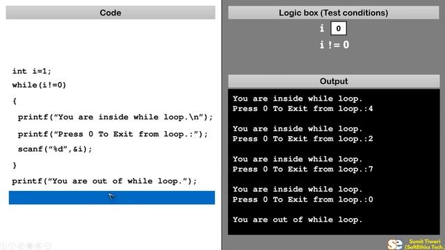 while loop in C, C++, Java, C# смотреть онлайн