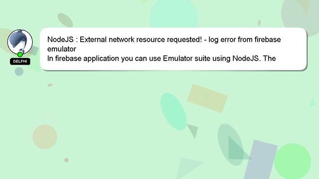 NodeJS : External network resource requested! - log error from firebase emulator смотреть онлайн