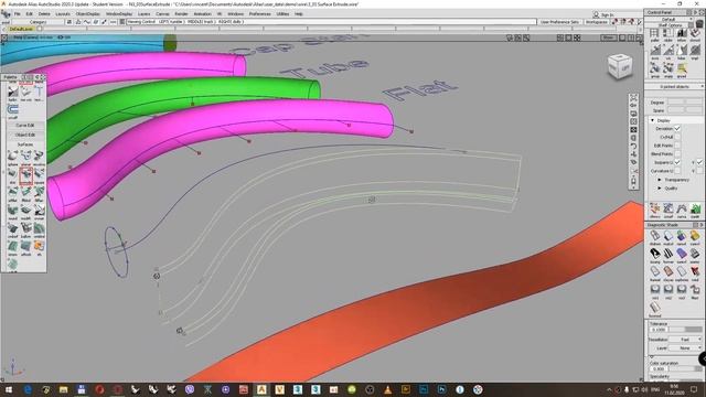 Autodesk Alias Поверхности по траектории выдавливания (Surface sweep extrude)(RUS) смотреть онлайн