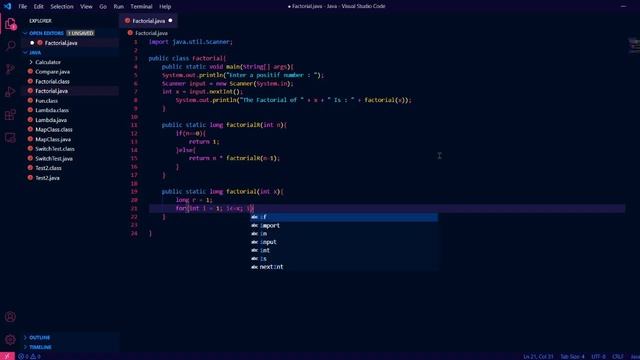 Factorial Iterative Function in Java смотреть онлайн