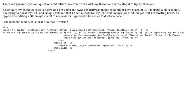 Wordpress: Use Post Title as alt text for Featured Image смотреть онлайн