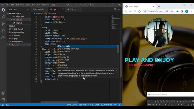 Simple Audio player in HTML CSS and JavaScript | Music player in HTML #coding @CodingUG смотреть онлайн