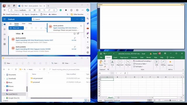 Emailed invoice to saving extracted data in Microsoft Excel ... смотреть онлайн