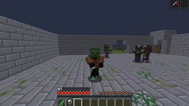 ЗАЩИТА ЗАМКА ЗОМБИ ОТ РЫЦАРЕЙ В МАЙНКРАФТ|ЗАЩИТА ЗАМКА В МАЙНКРАФТЕ смотреть онлайн