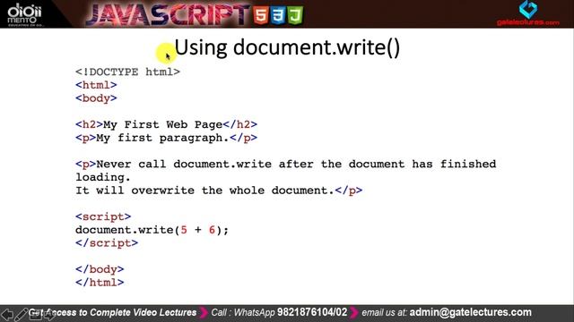 JS 03 How to Display JavaScript Output ? смотреть онлайн
