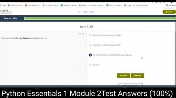 #PYTHON  Essentials 1 module 2 Test Answer | PCAP - Programming Essentials in Python #Cisco