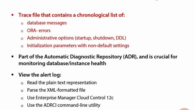 03 09 About the Oracle Database 12c Alert Log смотреть онлайн