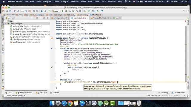 Android Volley Post Request смотреть онлайн