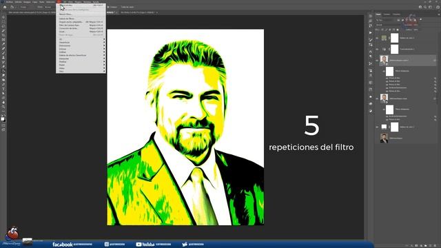Tutorial Photoshop // Tu retrato con aspecto vectorizado retro смотреть онлайн