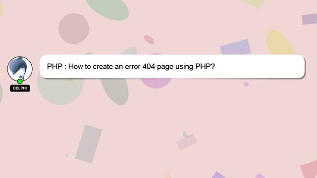 PHP : How to create an error 404 page using PHP? смотреть онлайн