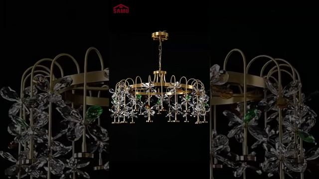 Floral Inspired Flower Crystal Chandelier@samulighting смотреть онлайн