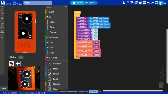 M5StickC - JoyC Hat Demo Code смотреть онлайн