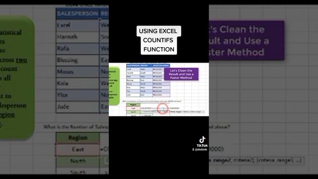 USING #microsoft #excel COUNTIFS FUNCTION смотреть онлайн