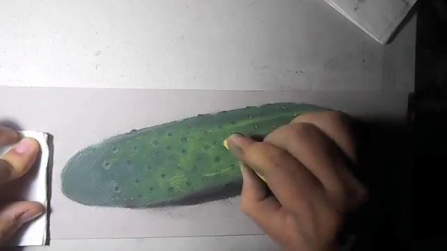 Cómo Dibujar Un Pepino. Как рисовать огурец