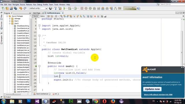 Get Item From AWT List in Java Applet and AWT in Netbeans смотреть онлайн