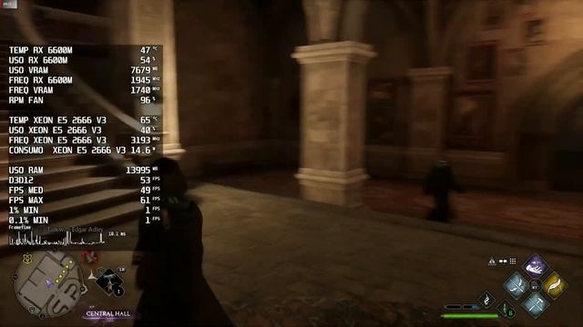Hogwarts Legacy - RX 6600M 8GB, E5 2666 V3 e 16GB DDR4 смотреть онлайн