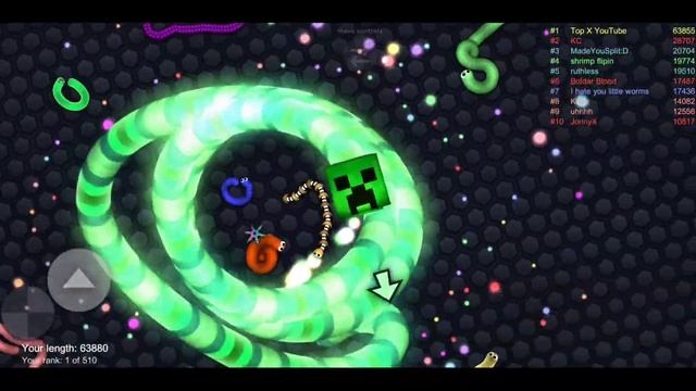 Slither.io A.I. New Epic Skin Slitherio Best Gameplay - Creeper Minecraft Skin - Slither.io Vip 5.0 смотреть онлайн