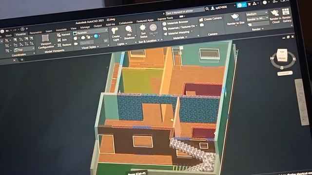 G+1 50'0"x30'0" 2BHK House Plan autoCAD in 3D смотреть онлайн