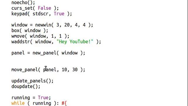 Python [curses] 10 Panels смотреть онлайн