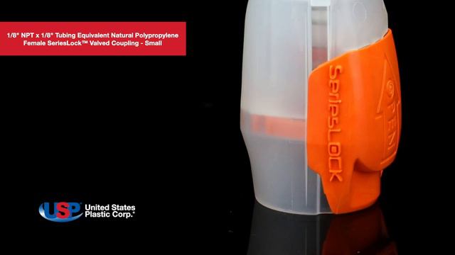 1/8" NPT x 1/8" TE Polypropylene Female SeriesLock™ Valved Coupling-Sm | U.S. Plastic Corporation® смотреть онлайн