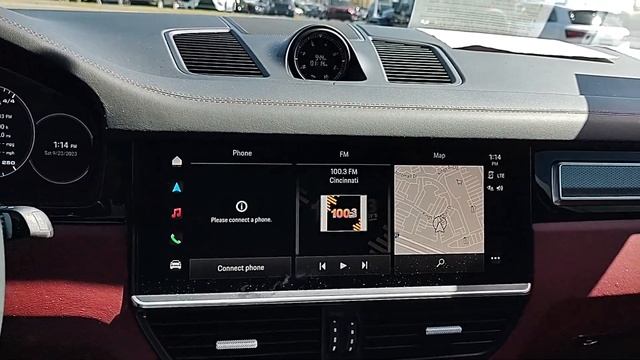 best 2022 Porsche Cayenne Coupe Platinum edition with Bordeaux red interior смотреть онлайн