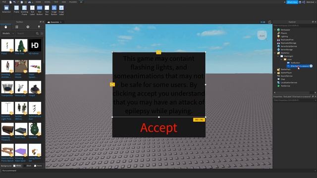 Roblox Studio | How to make an warning form in Roblox Studio! смотреть онлайн