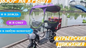 Обзор на крышу электровелосипеда / зонтик