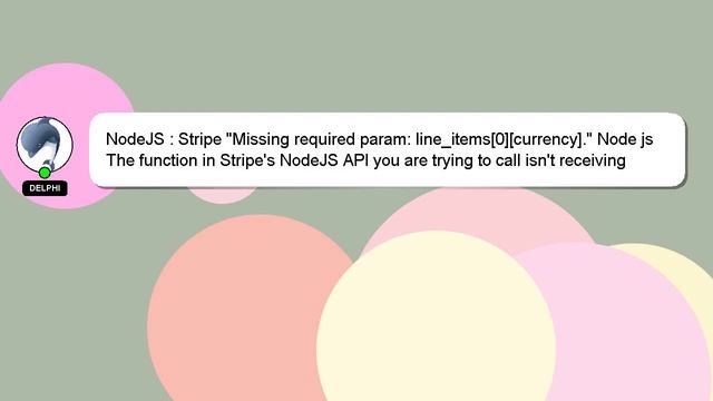 NodeJS : Stripe "Missing required param: line_items[0][currency]." Node js смотреть онлайн