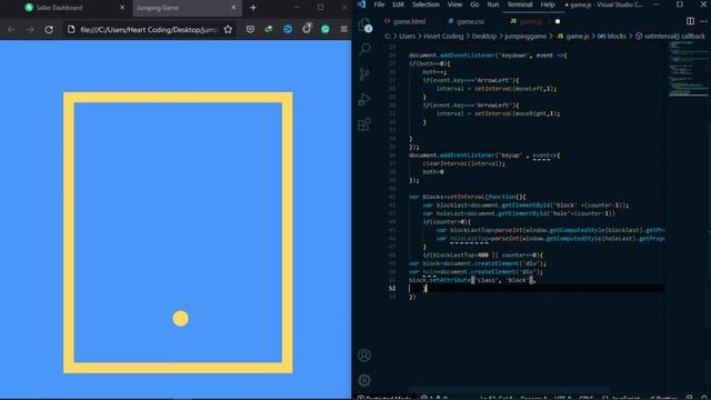 how to make falling Ball Game In JavaScript | JavaScript Falling Ball Game Tutorial смотреть онлайн