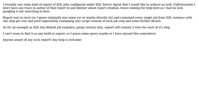 Databases: Export SQL Agent jobs with steps and scripts смотреть онлайн
