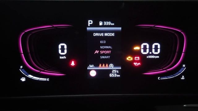 KIA 2021 스포티지 NQ5 계기판 (All new sportage start up) смотреть онлайн