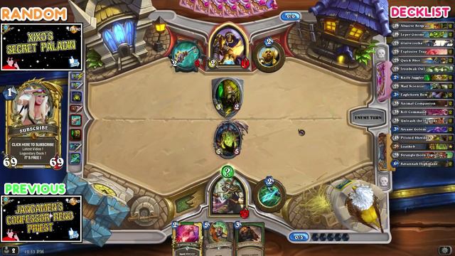 Hearthstone: S23 EP10 DemonicHS Top 50 Legend EU Tiger Hybrid Hunter смотреть онлайн