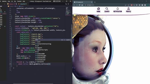 Making 3D Background for a website with Three.js смотреть онлайн