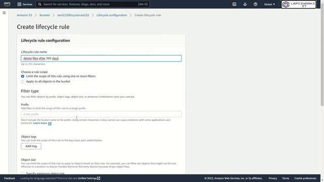 AWS S3 Lifecycle Rule | Guide - How to delete file from S3 after X days - tutorial смотреть онлайн