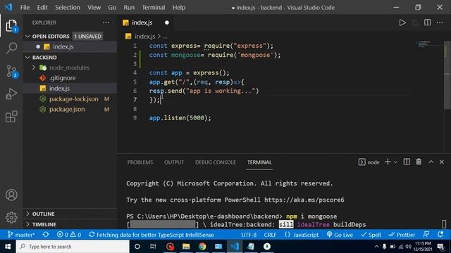 React and node js project #8 Node js connect with MongoDB смотреть онлайн