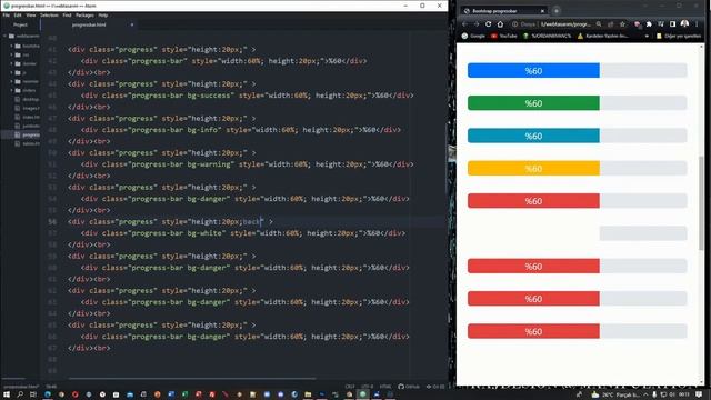 11 Bootstrap Progress Bar Sınıfı ve Uygulamaları Ders011 смотреть онлайн