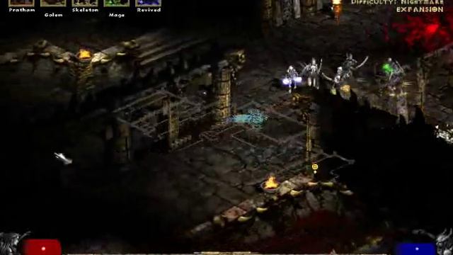 Diablo 2 Bone/Summon Necro Level 49 Mephisto Run смотреть онлайн