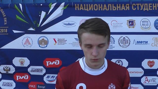 Капитан СПбГУ Максим Манерко после матча СПбГУ - СПбГУПТД (2:2) смотреть онлайн