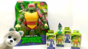 Распаковка черепашек ниндзя и Фигурки TMNT Рафаэль Силач 81454 с щенком Митей
