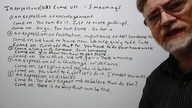 English Tutor Nick P Interjections (102) Come On - Five Meanings and Uses смотреть онлайн