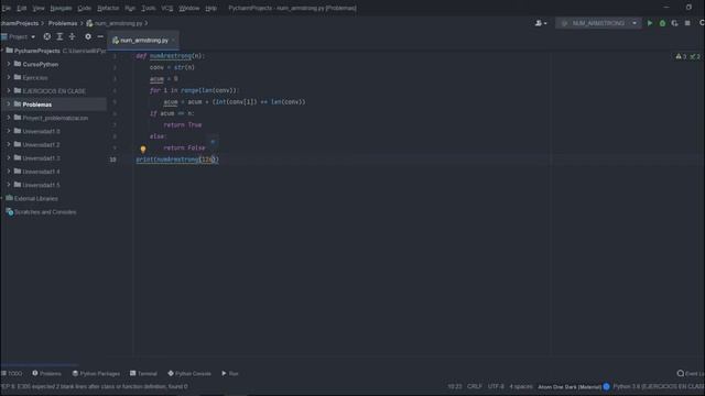 Número de Armstrong║EJERCICIO #10 EN PYTHON смотреть онлайн
