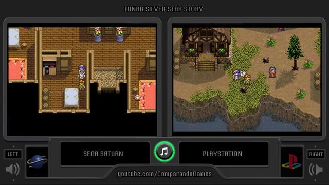 Lunar Silver Star Story (Sega Saturn vs Playstation) Side by Side Comparison смотреть онлайн