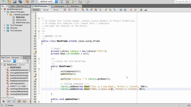 Java for 2GIG - BookManagment example - Test without typing смотреть онлайн
