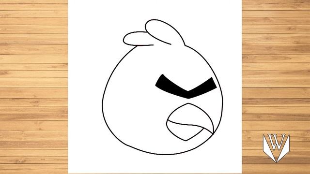 Как нарисовать красная злая птица, шаг за шагом, Easy Draw | Скачать бесплатно раскраски смотреть онлайн