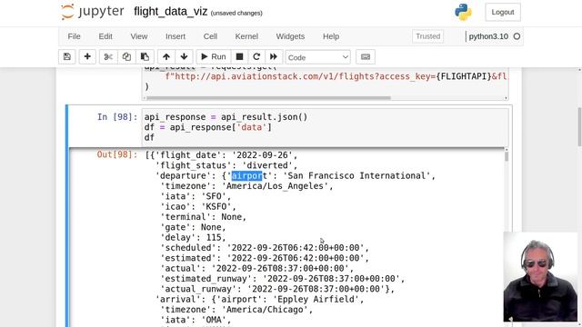 visualizing flight status | json_normalize | Flight Tracker Python Code | Diverted Flights смотреть онлайн