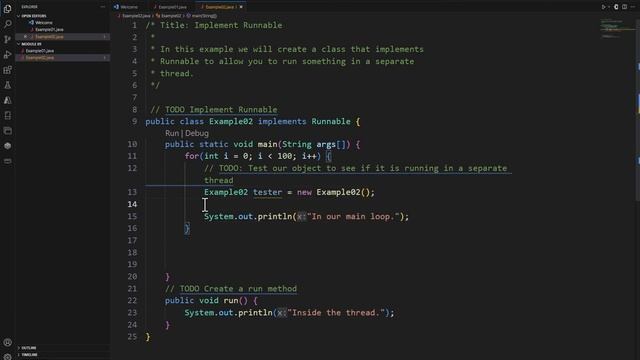 Java Practice Examples - Module 9-2 Implementing Runnable смотреть онлайн
